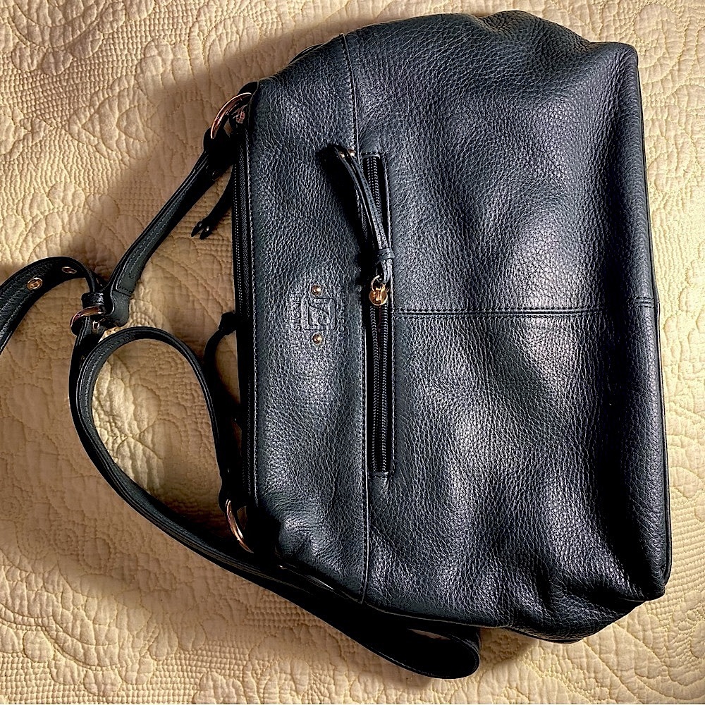 Stone Mountain REAL leather shoulder bag purse Green - Picture 5 of 7